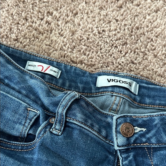 Vigoss Women's Straight Leg Jeans - Dark Blue - Picture 2 of 6